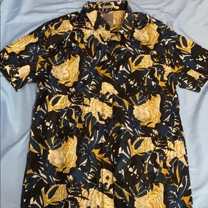 Blue and Gold button up shirt